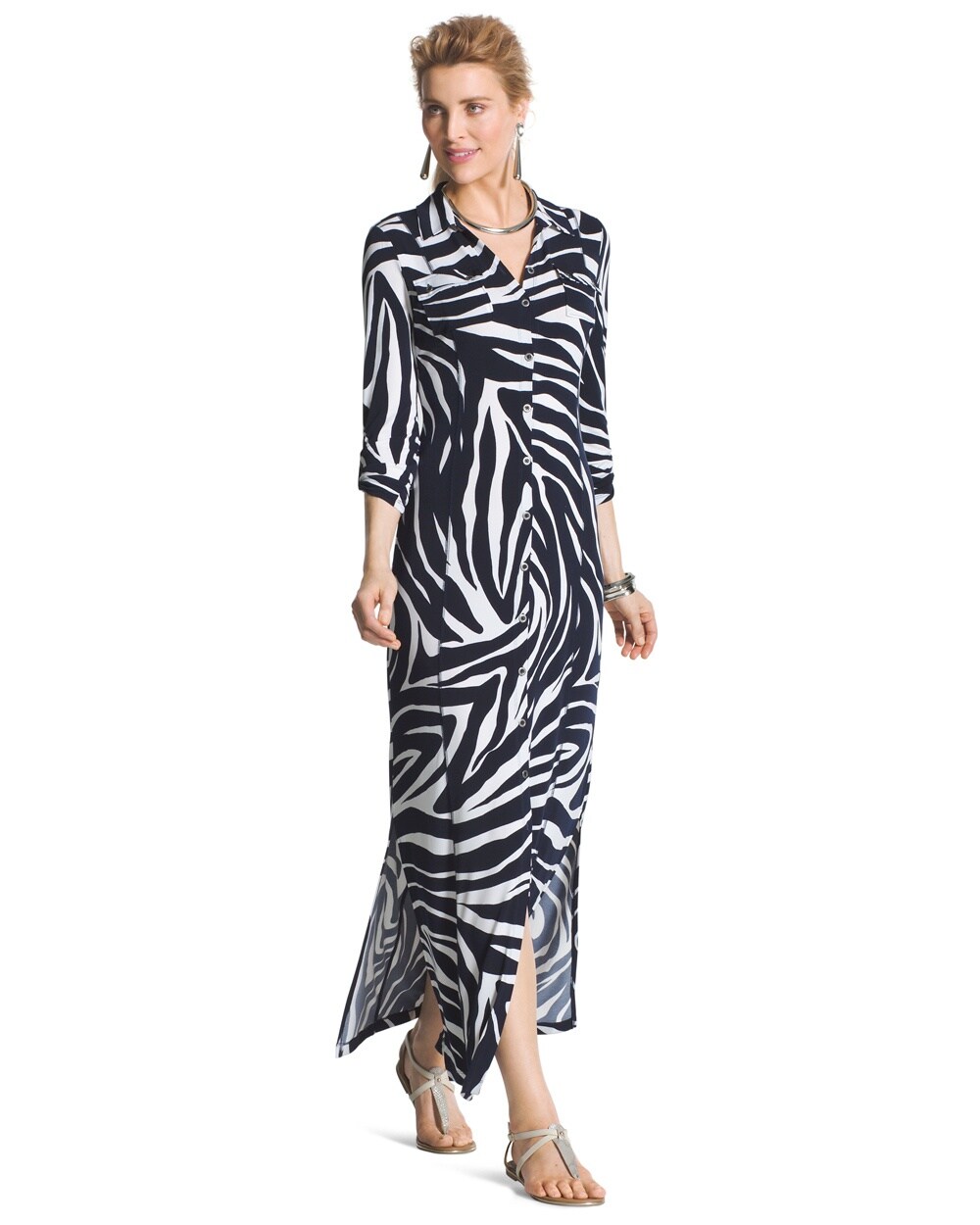 Zebra Utility Maxi Shirtdress - Women's Dresses & Skirts - Midi & Maxi ...