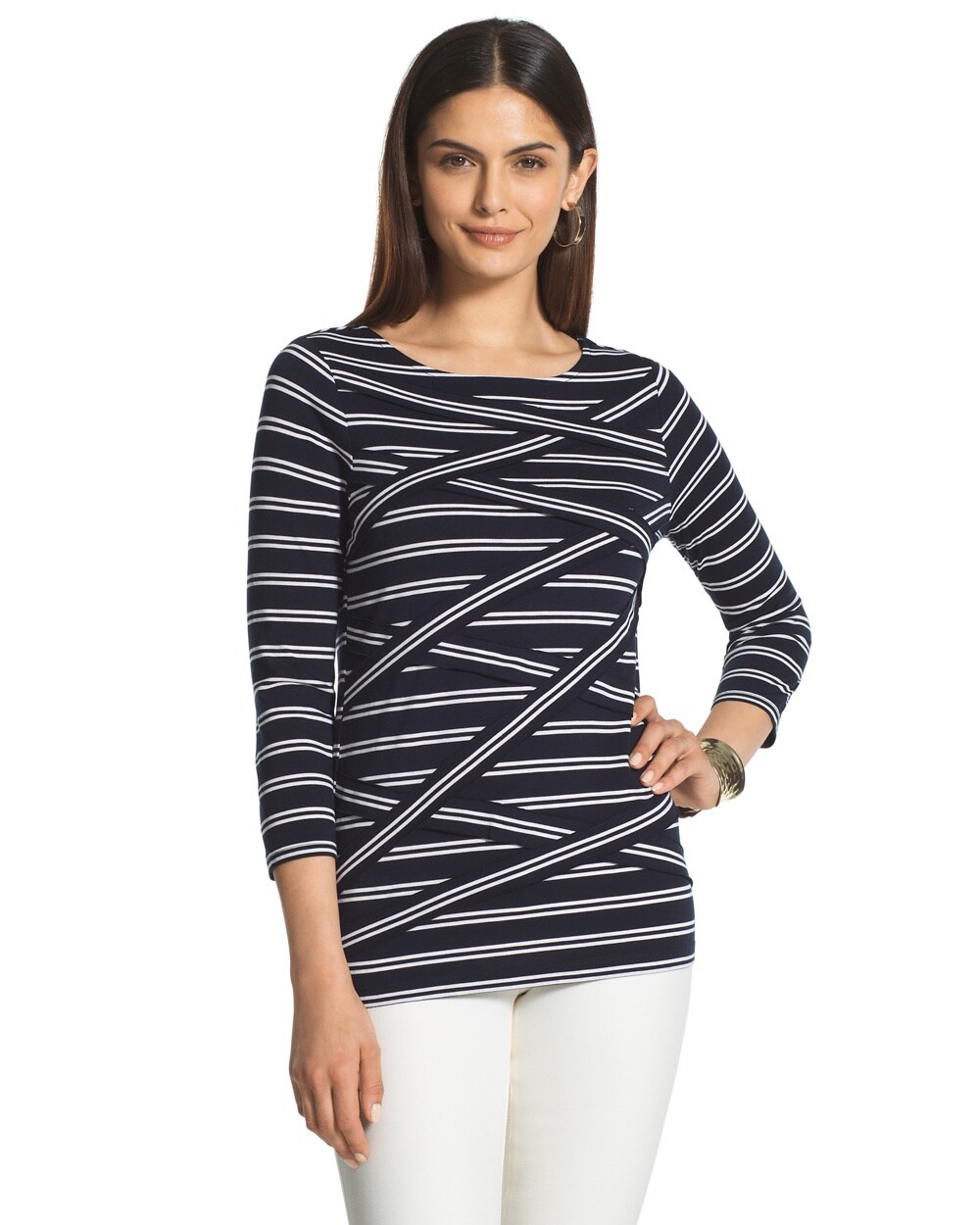 Layered Double-Stripe Top