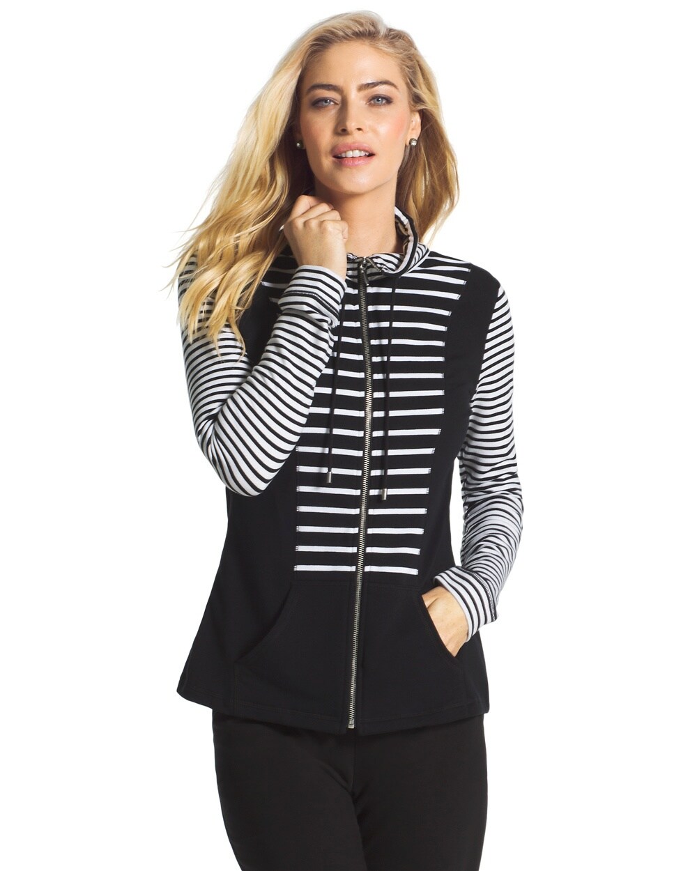 Zenergy Knit Collection Stripe Inset Jacket