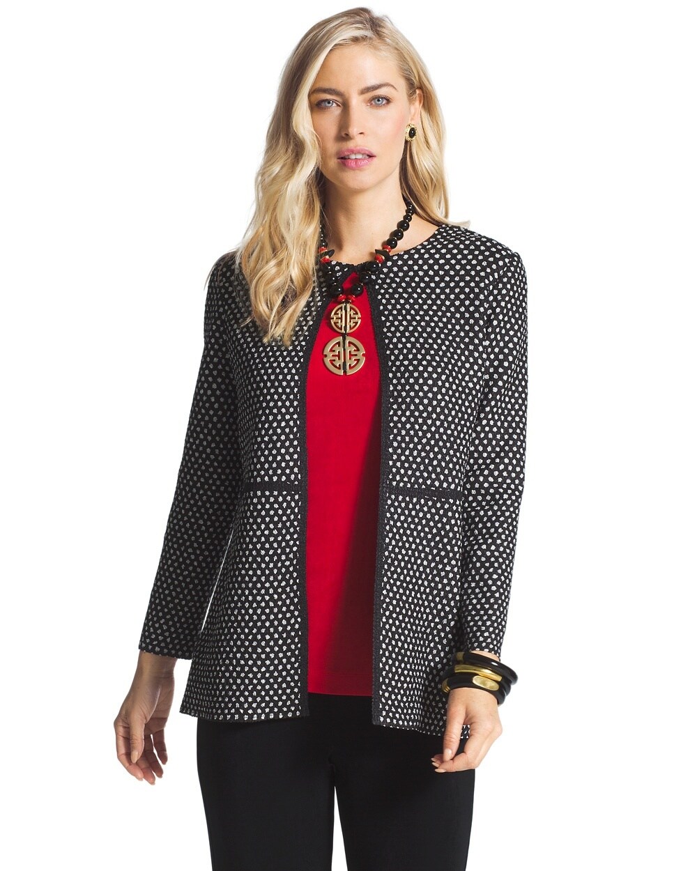 Travelers Collection Lovely Lisa Dot Print Jacket