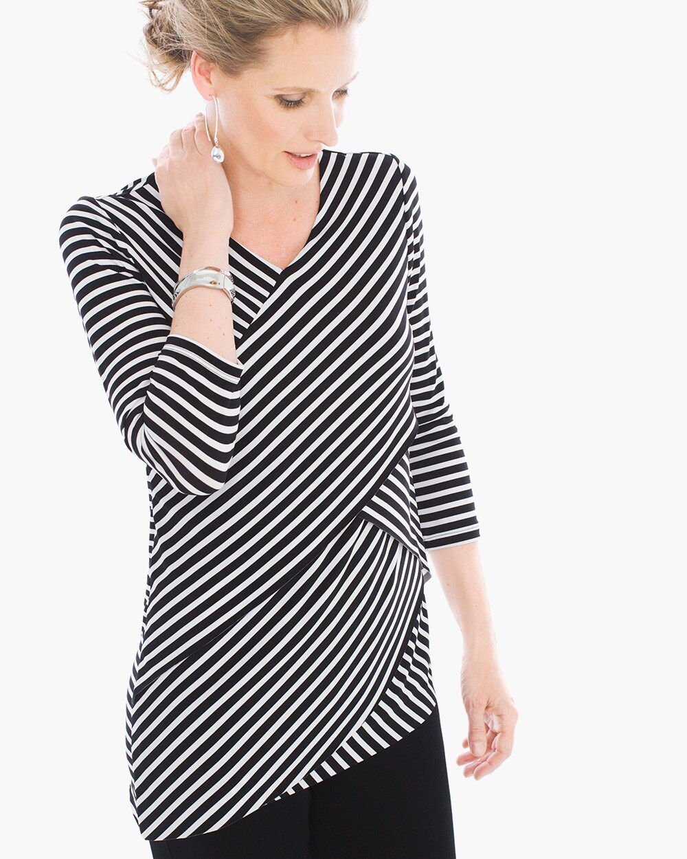 Travelers Collection Spliced Layered Top