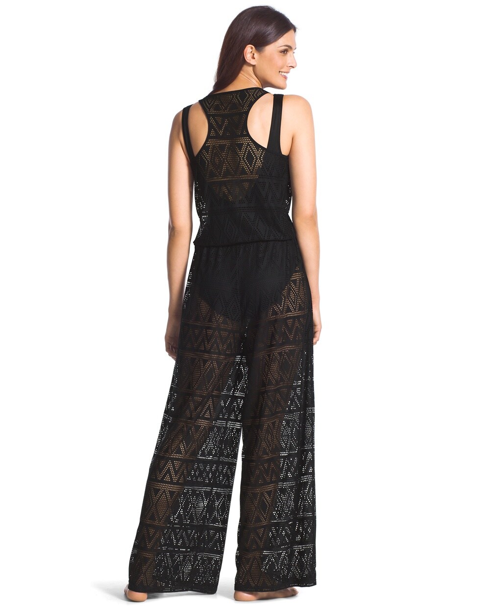 Crocheted Jumpsuit Swim Cover Up - Chicos