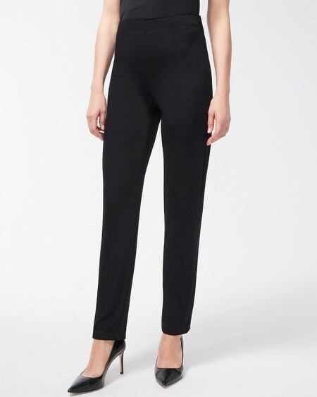 Chico's Travelers Pants Pull-on Stretch Elastic Waist Wide-Leg High Rise  Black L Size L - $41 - From Pearl