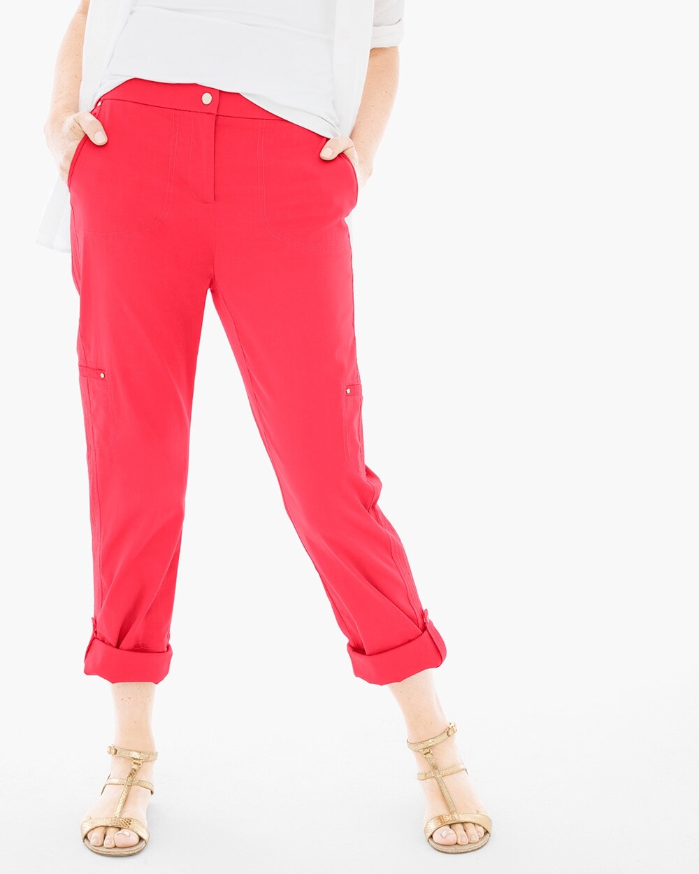 Luxe Twill Utility Crop Pants