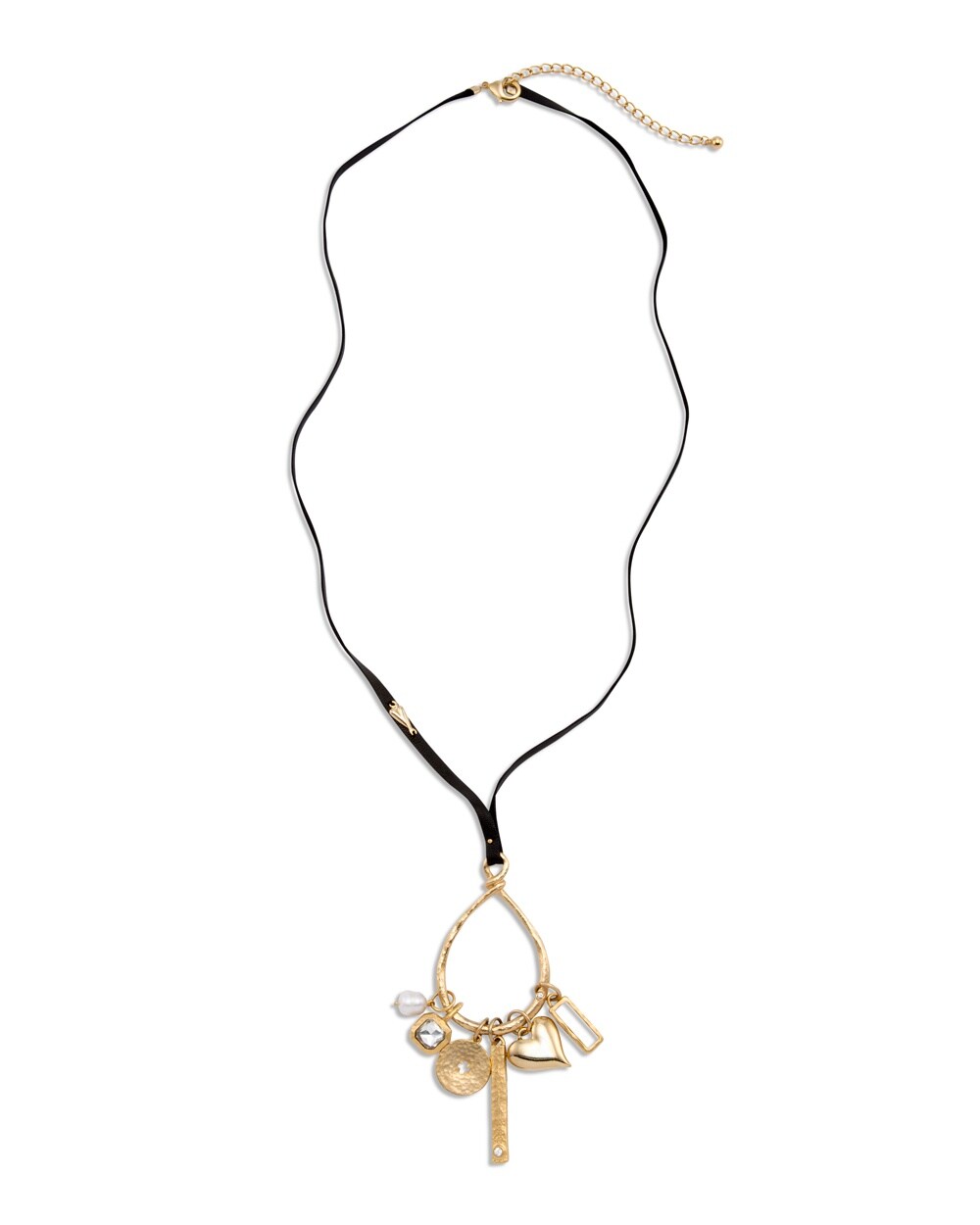 Gold-Tone Charm Pendant Necklace