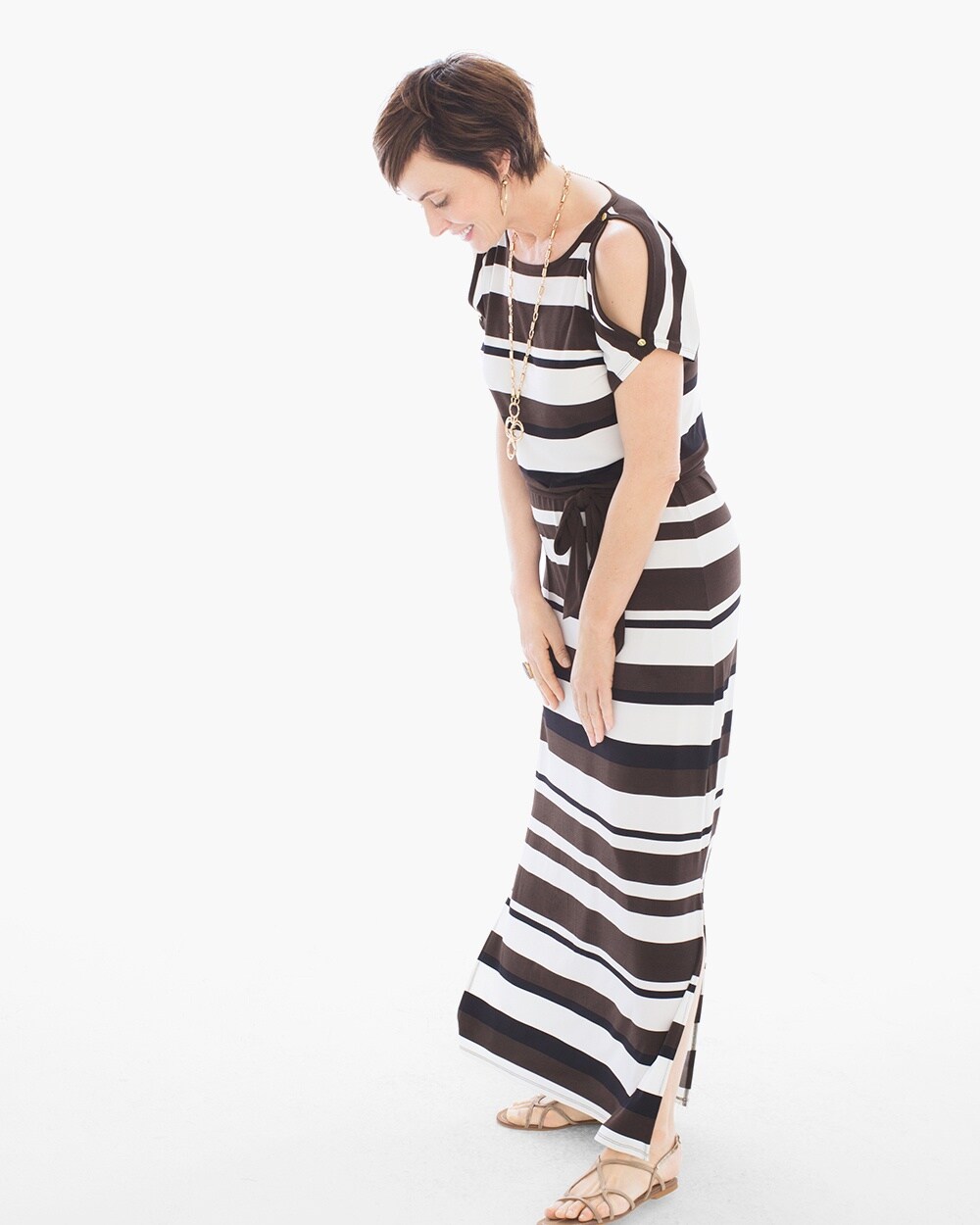 Knit Kit Composed Stripe Maxi Dress