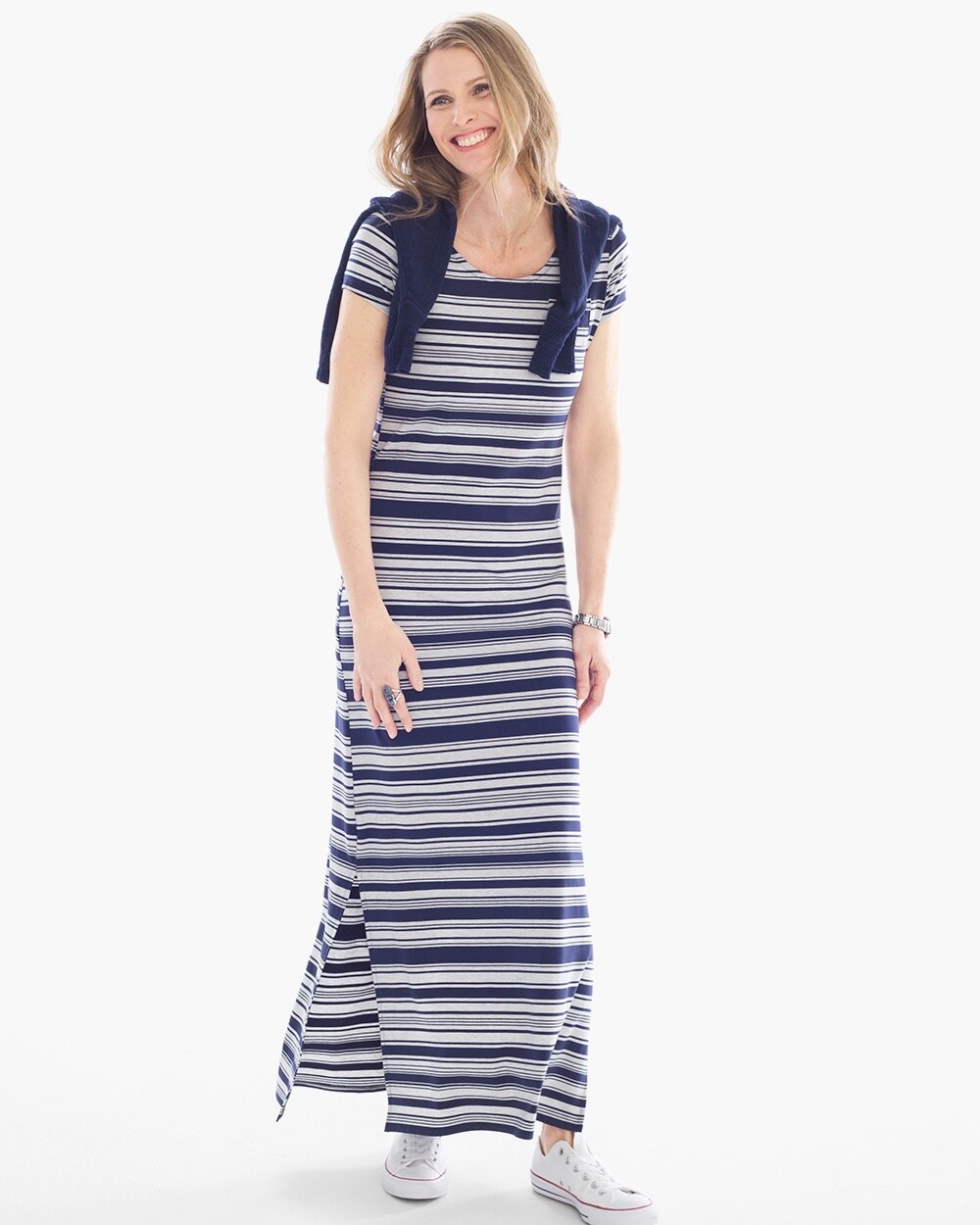 Zenergy Laurel Striped Maxi Dress