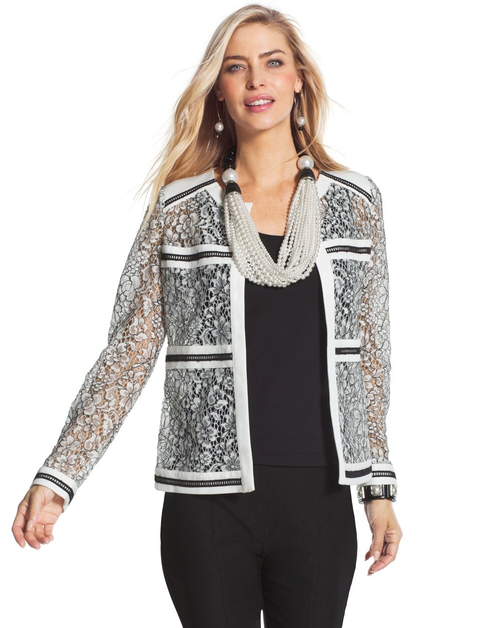 Two-Toned Lace Jacket - Chico's