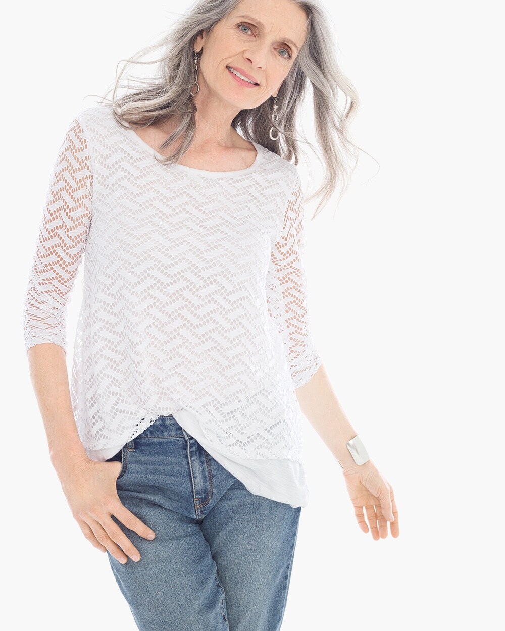 Textured Two-in-One Top
