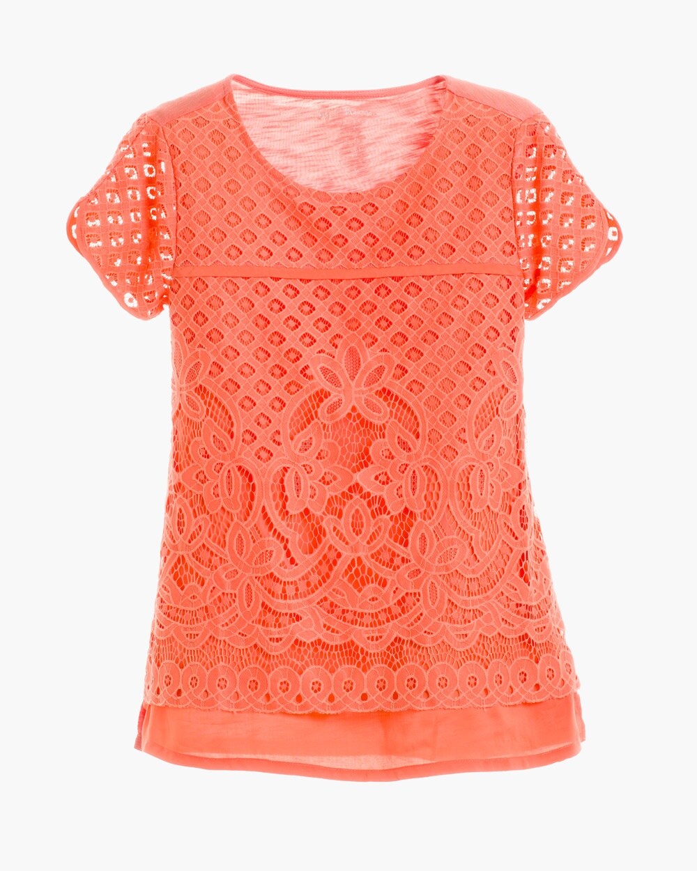 Lanny Lace Overlay Tee - Chico's