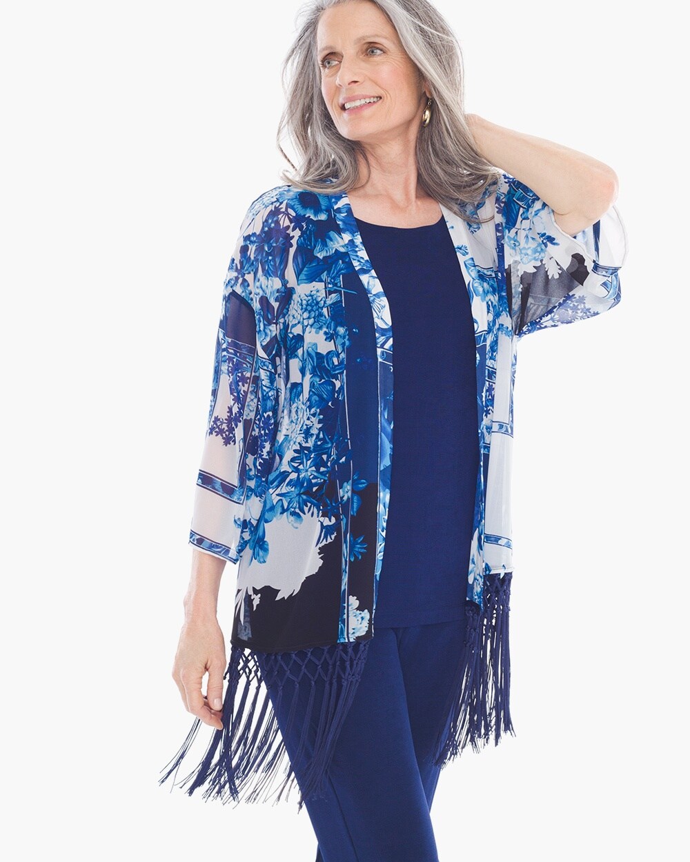Travelers Collection Patchwork Fringe Duster