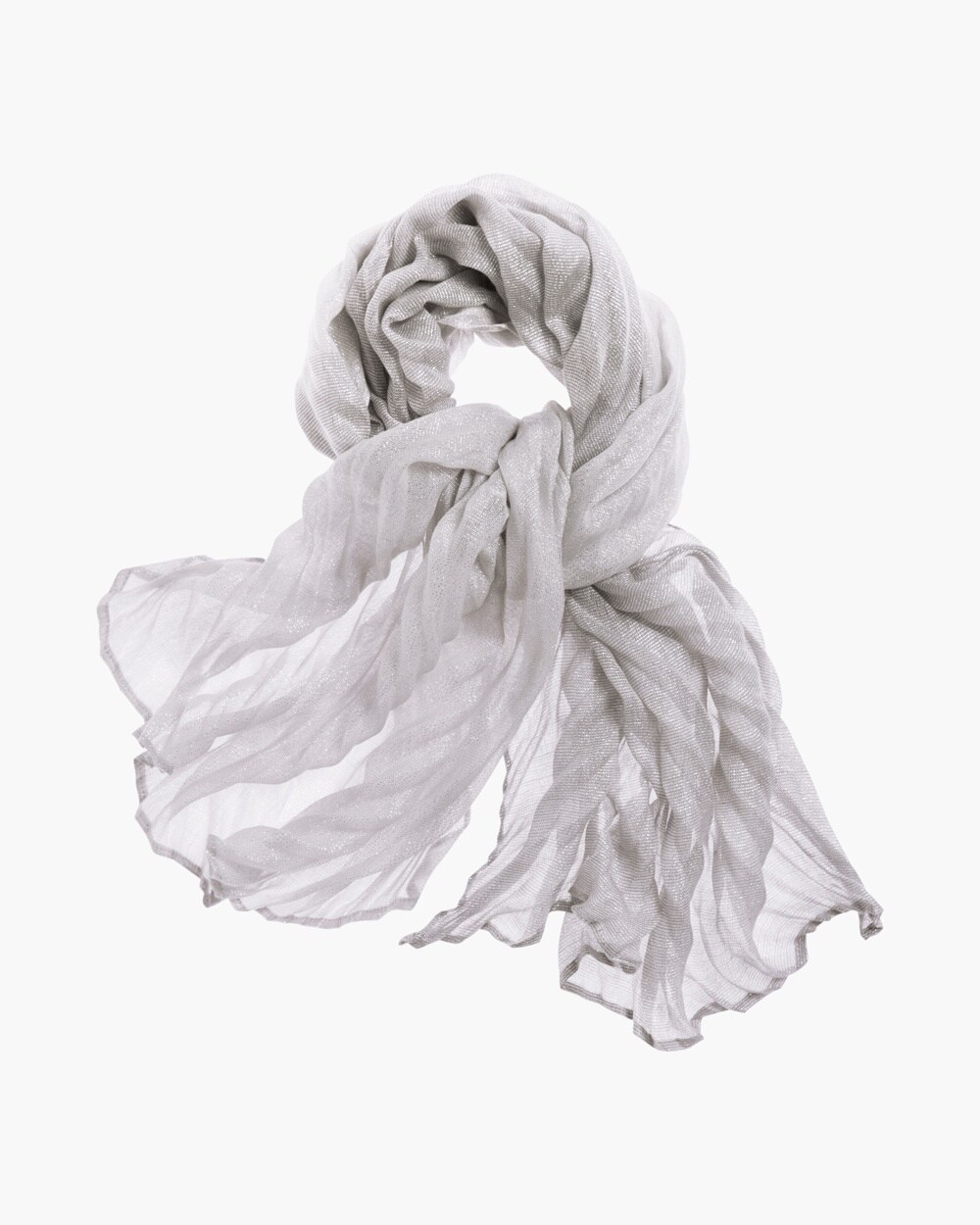 Silver Sweet Pleated Scarf