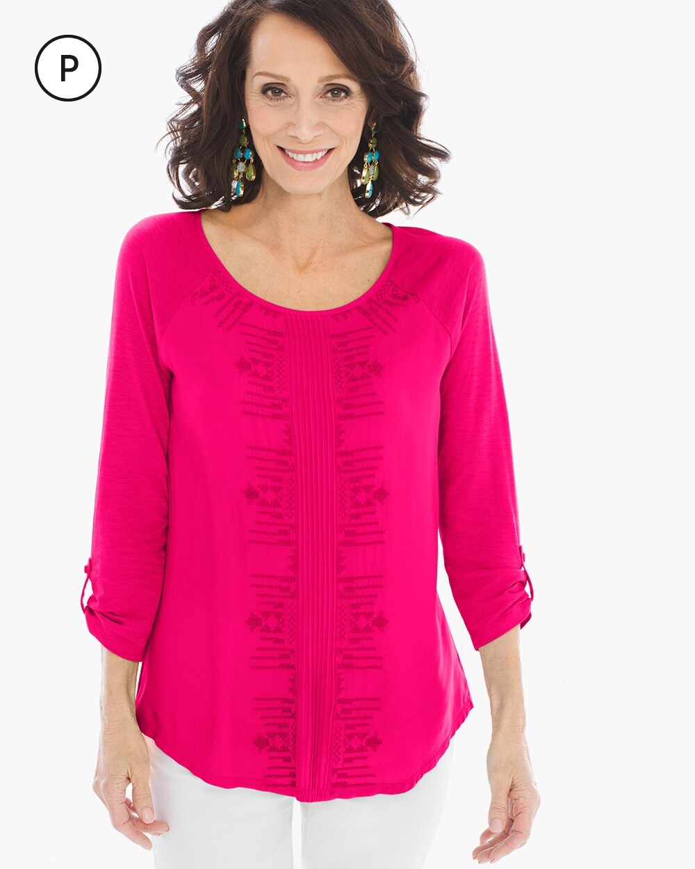 Petite Emmie Embroidered Top
