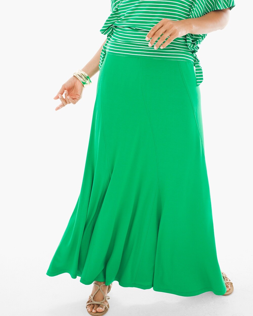 Aria Solid Maxi Skirt