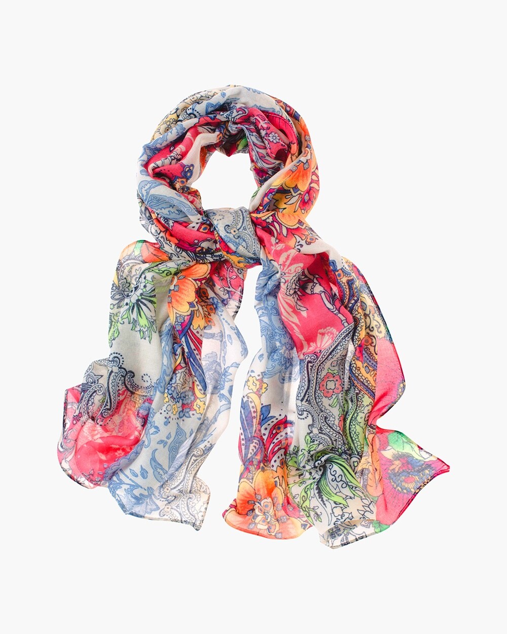 Patched Paisley Scarf