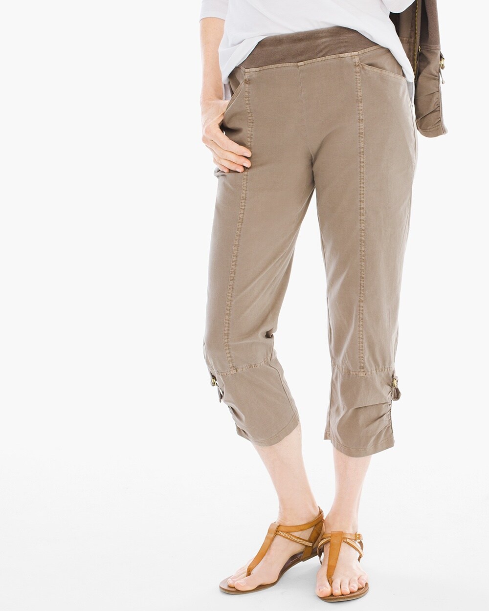 Zenergy Woven Collection Washed Crop Pants