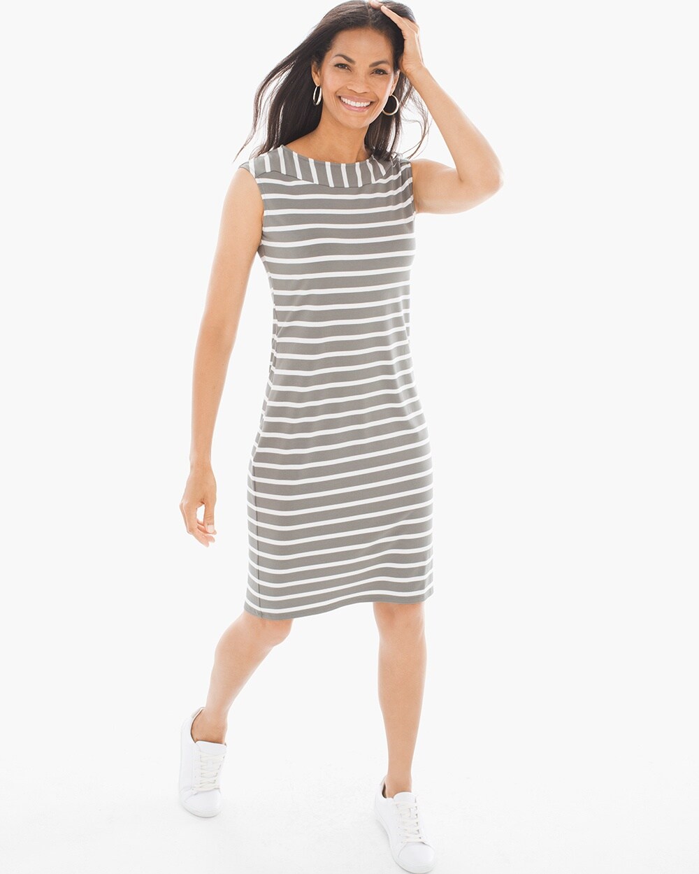 Casual Stripe T-Shirt Dress