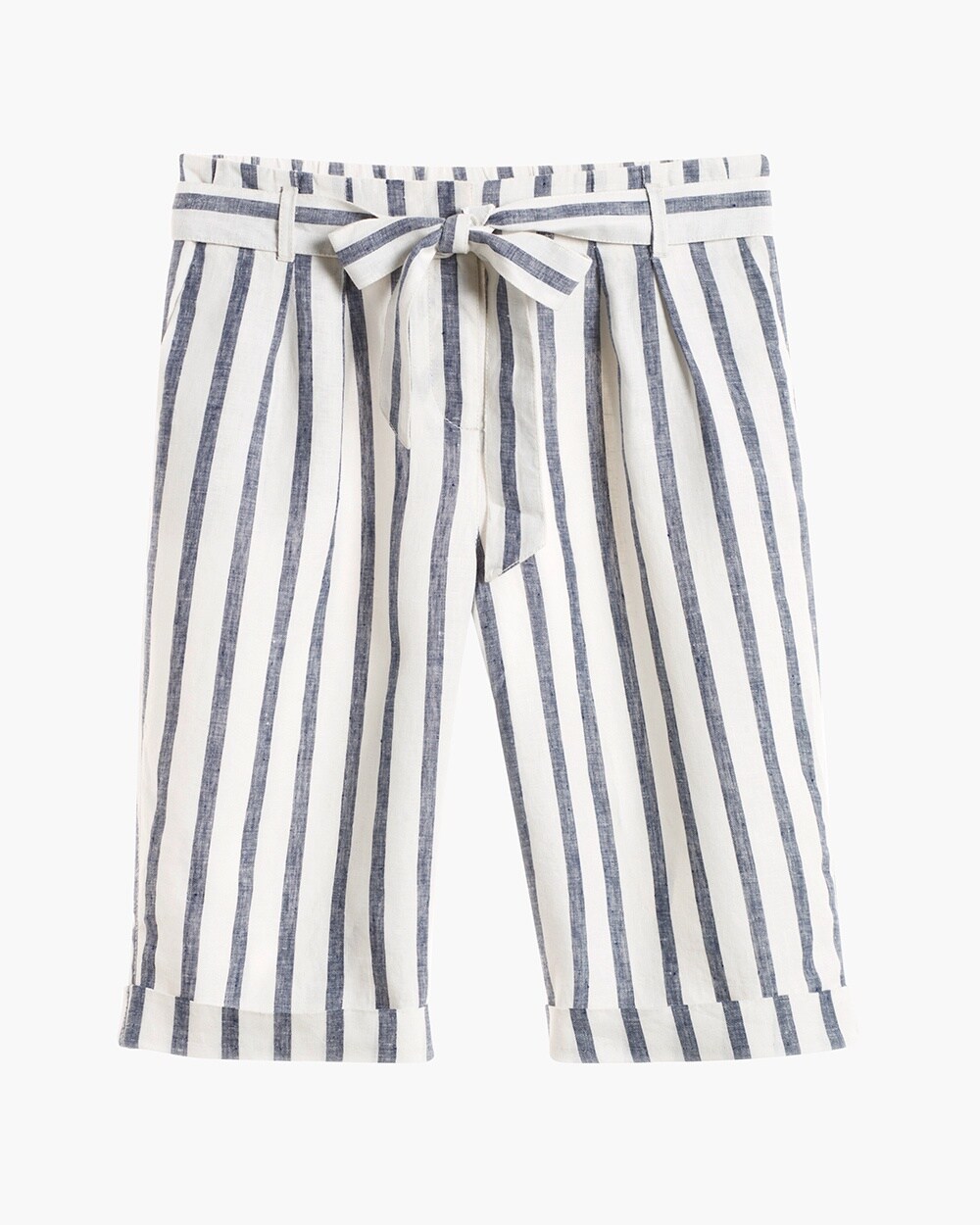 Striped Linen Shorts - Chico's