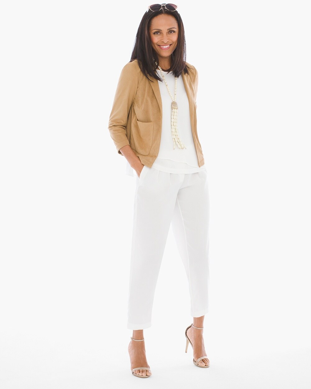 Faux-Suede Perforated Jacket - Chico's