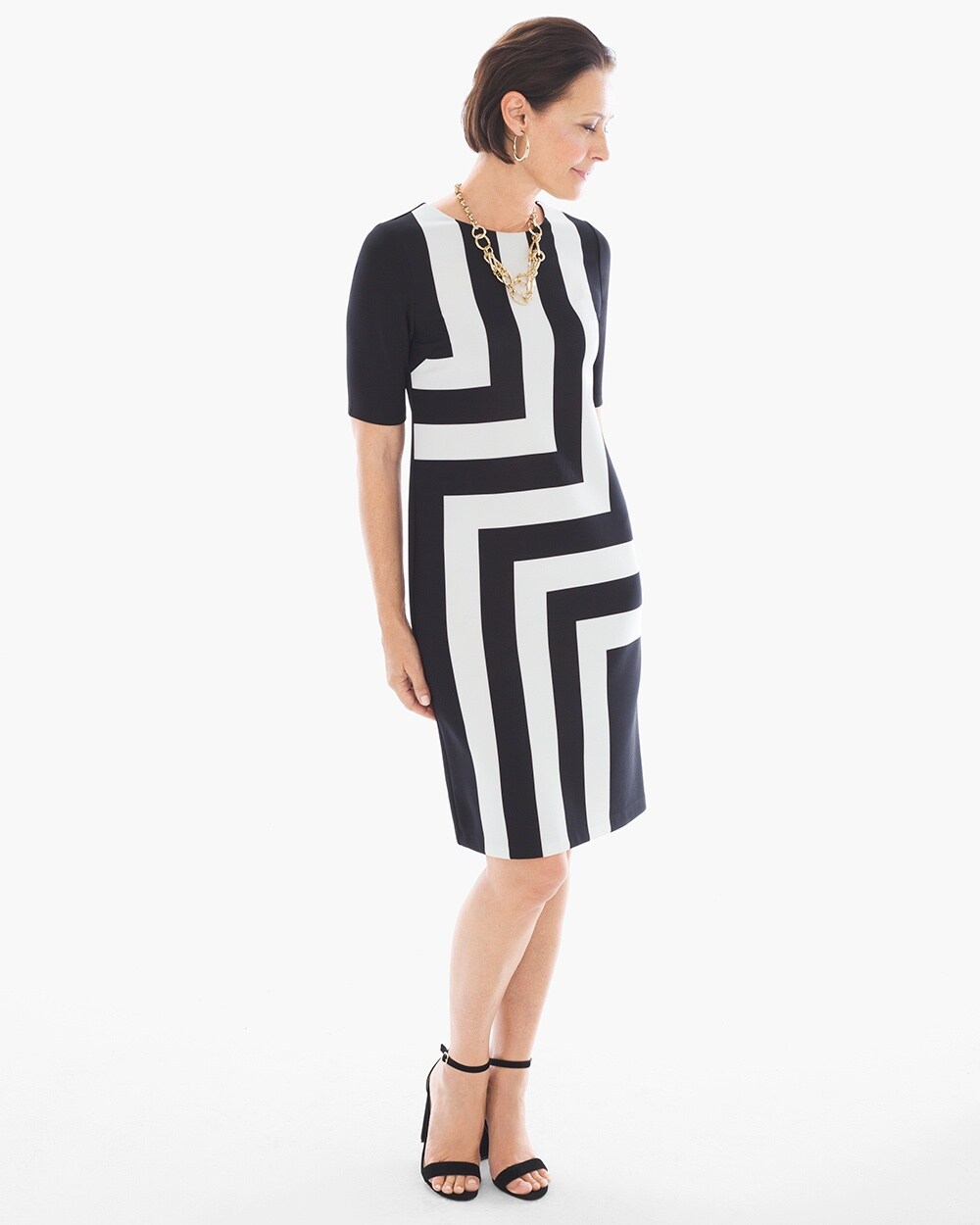 Bold Stripe Short Dress