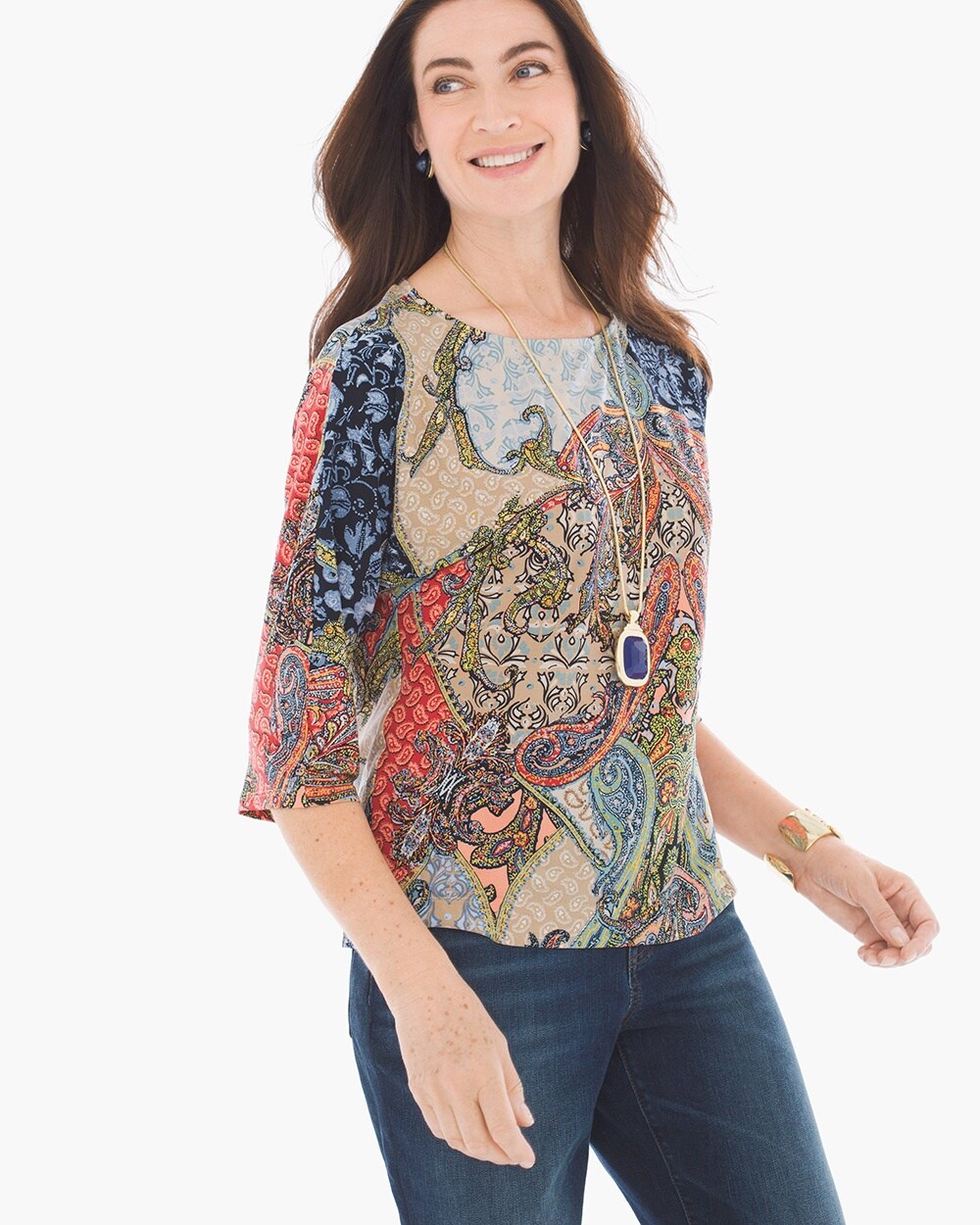 Malaysia Paisley East West Top