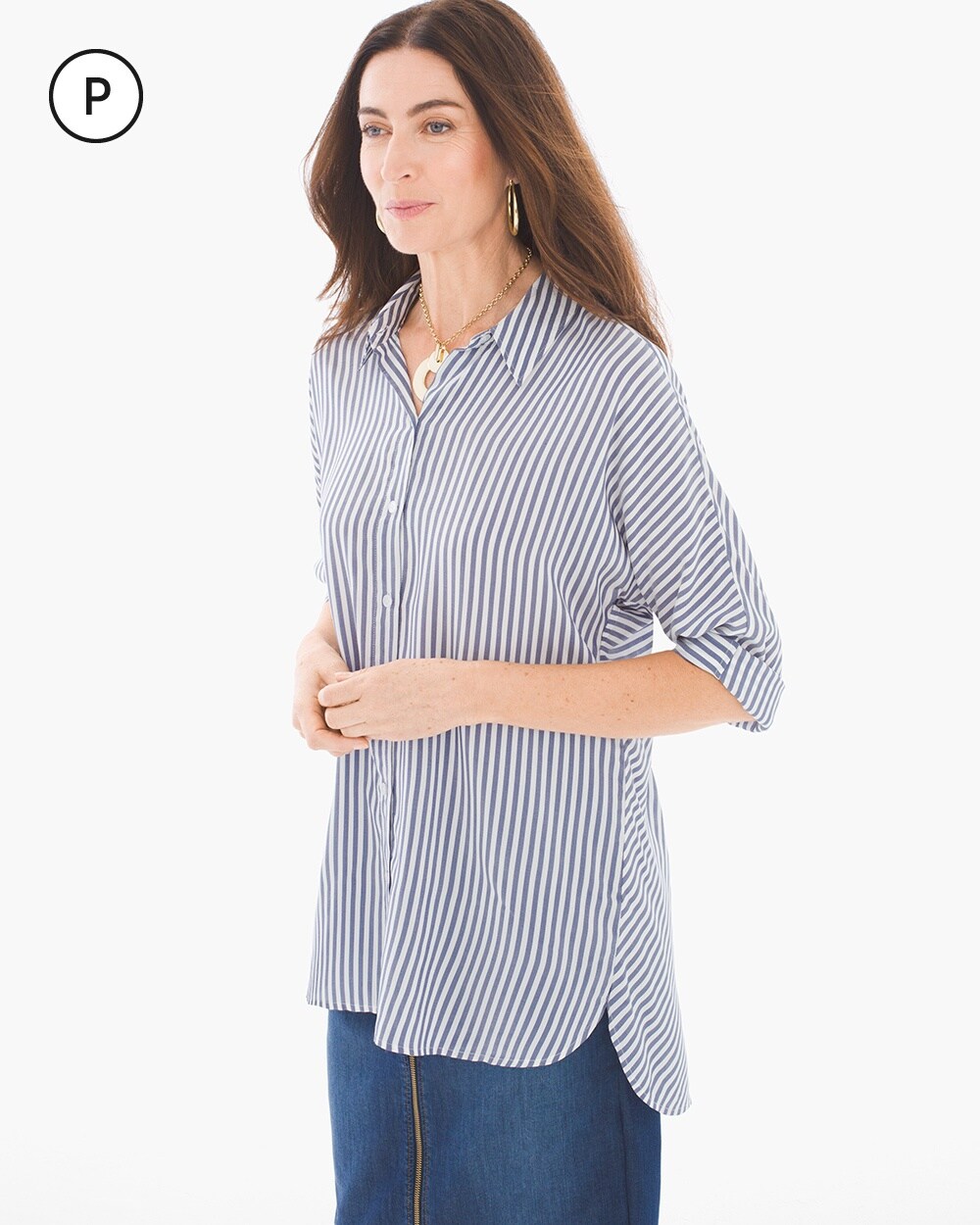 Petite Essential Striped Shirt