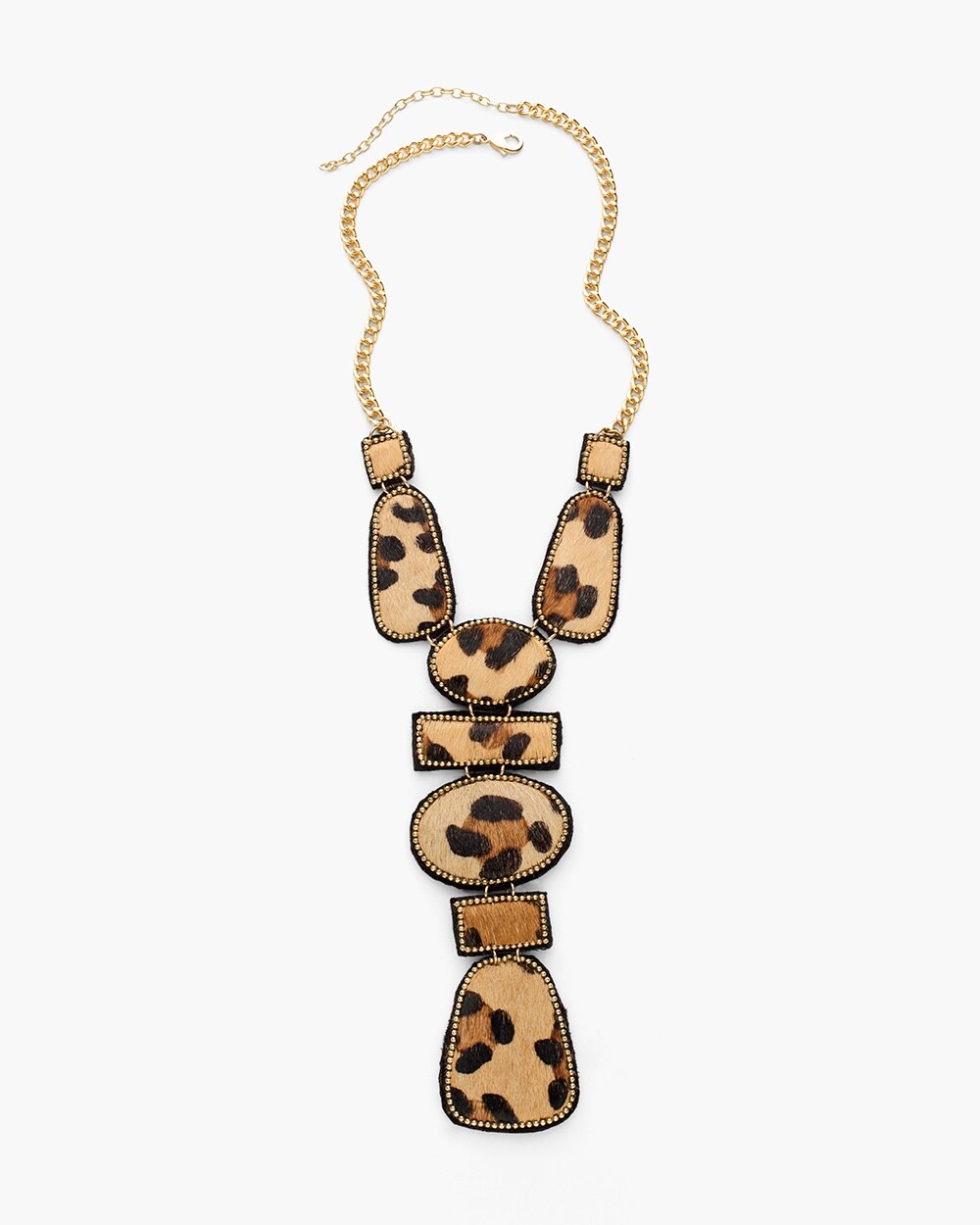 Hadley Leopard-Print Y-Necklace