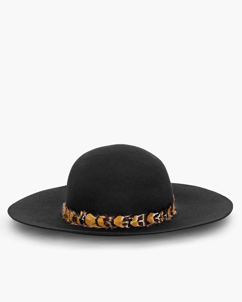Hazelle Feather-Trim Hat
