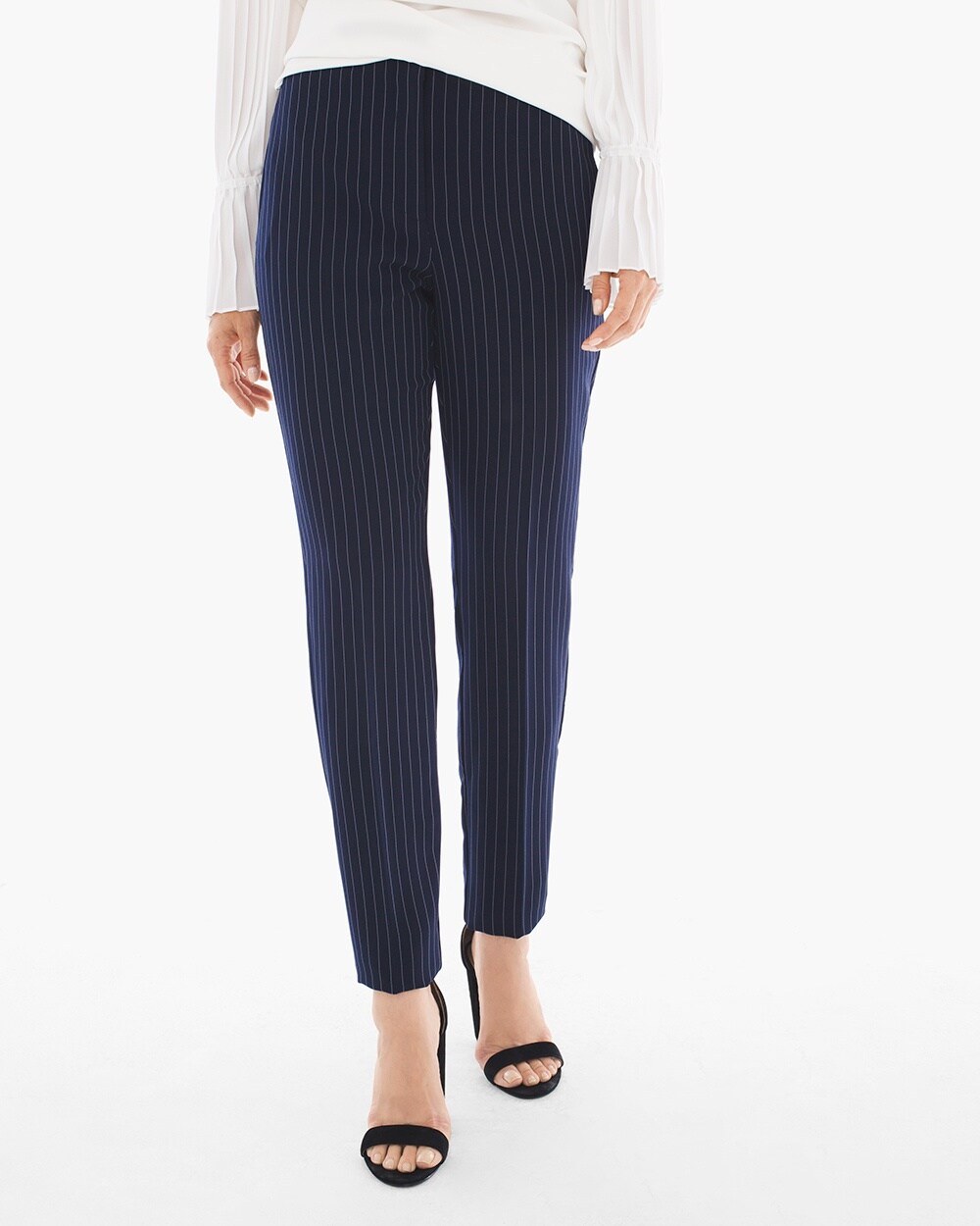 Soft Striped Ankle Pants