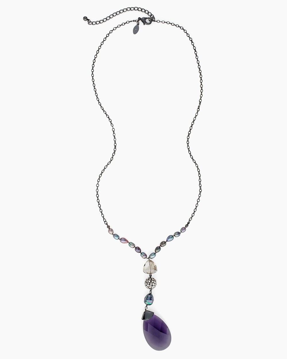Iris Long Pendant Necklace