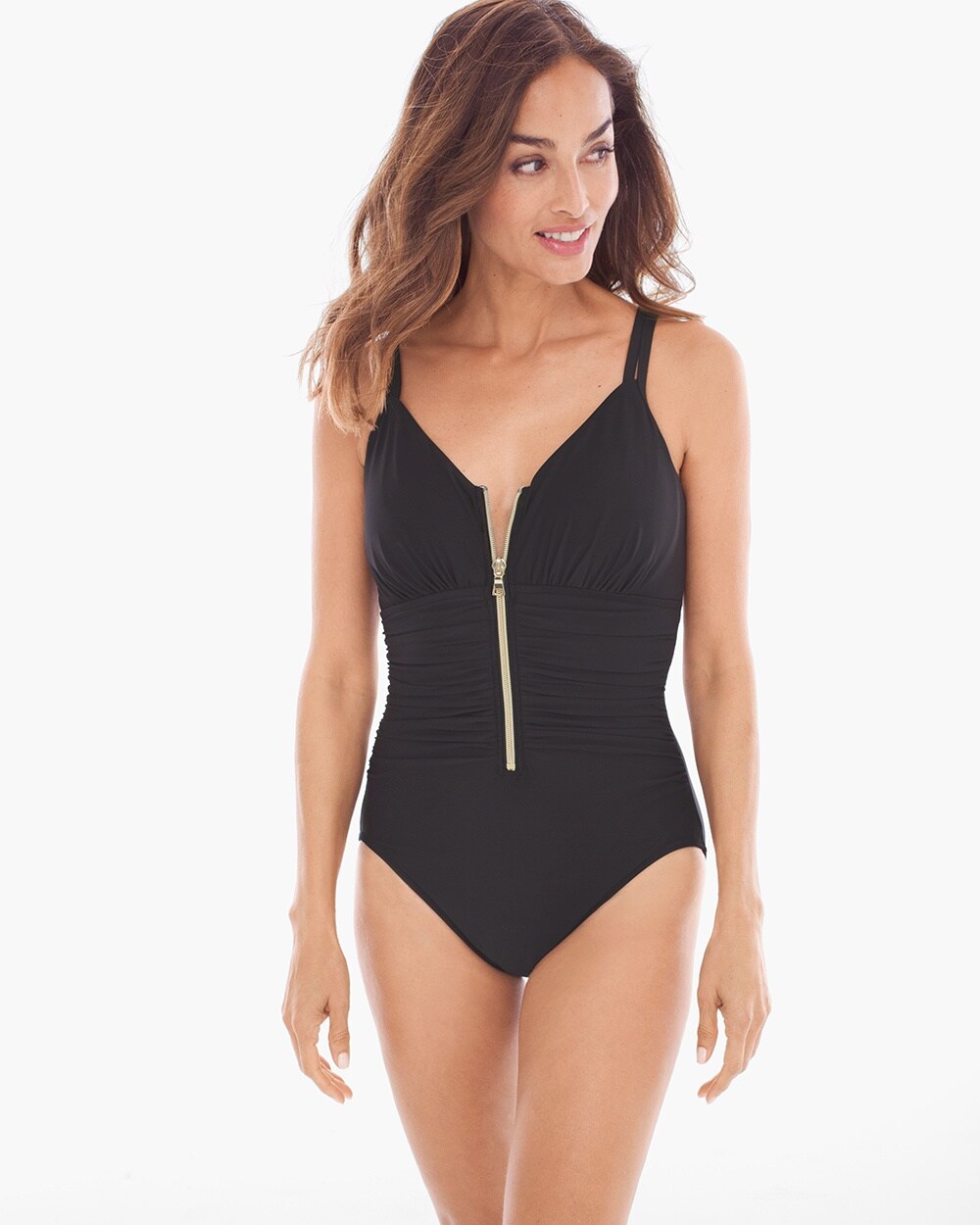 Miraclesuit Gold Rush Razer One-Piece Swimsuit