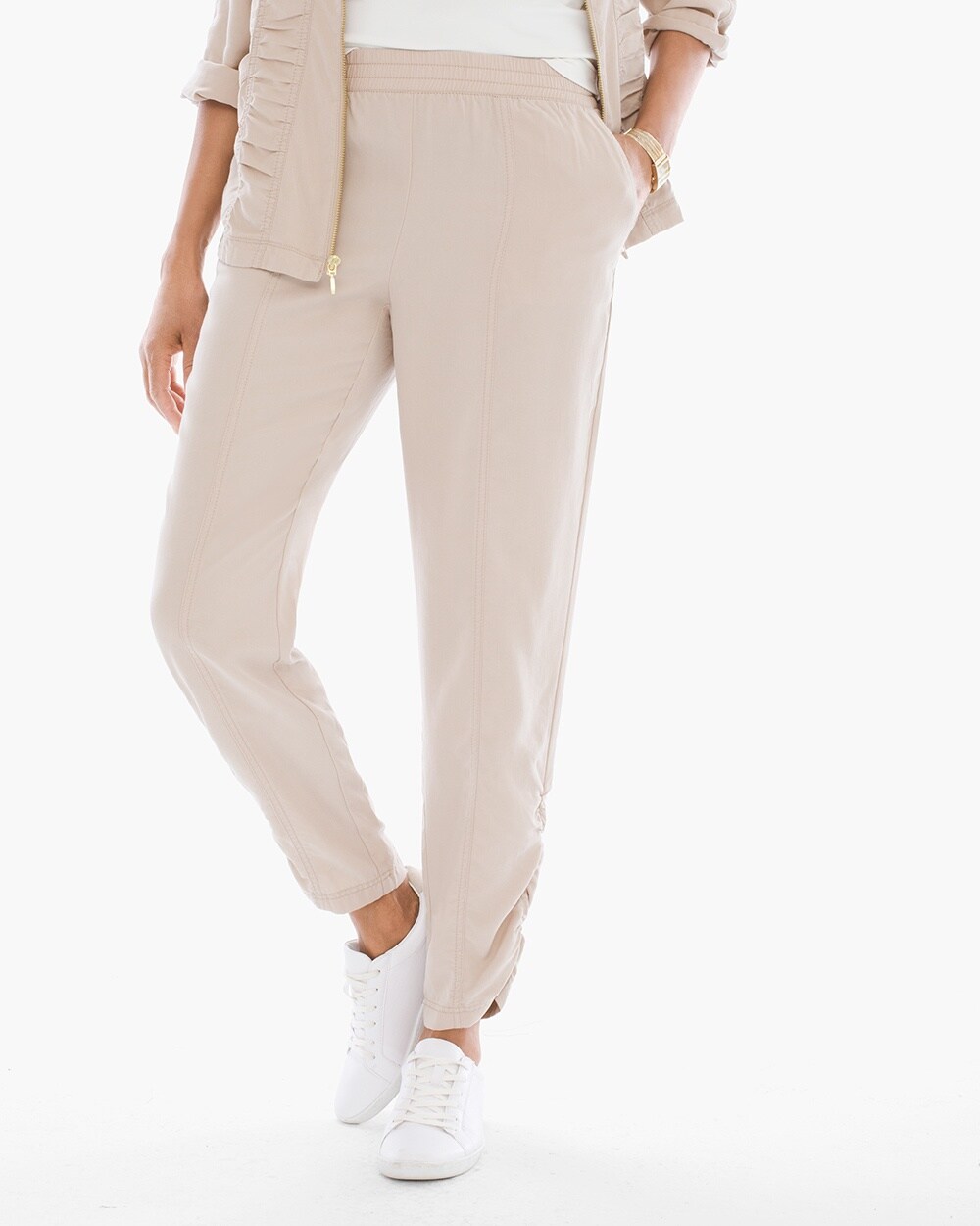 Zenergy Woven Collection Ruched Ankle Pants