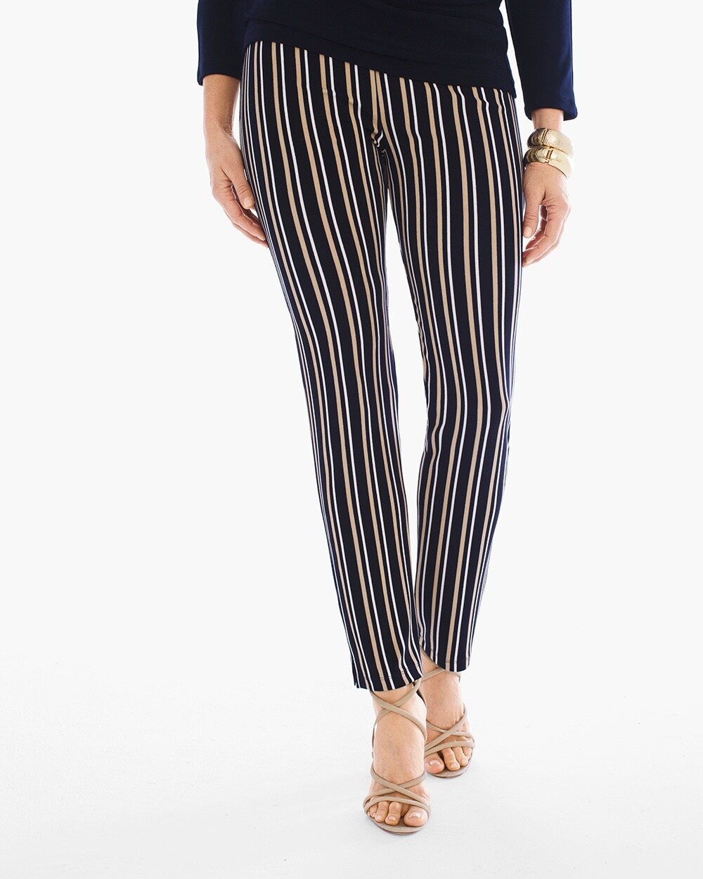 Travelers Classic Linear Stripe Ankle Pants