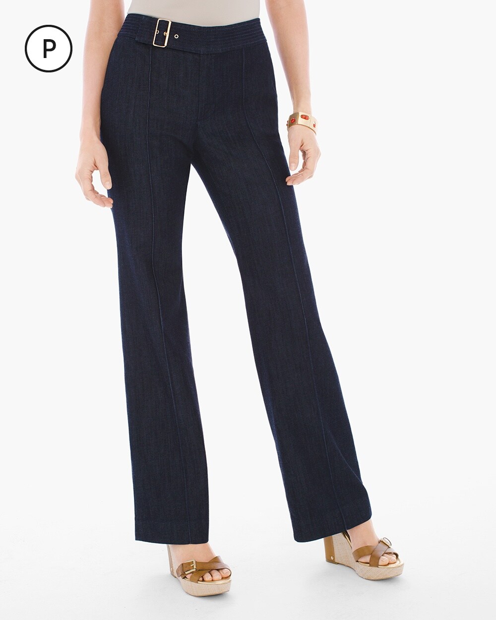 Platinum Petite Belted Trousers