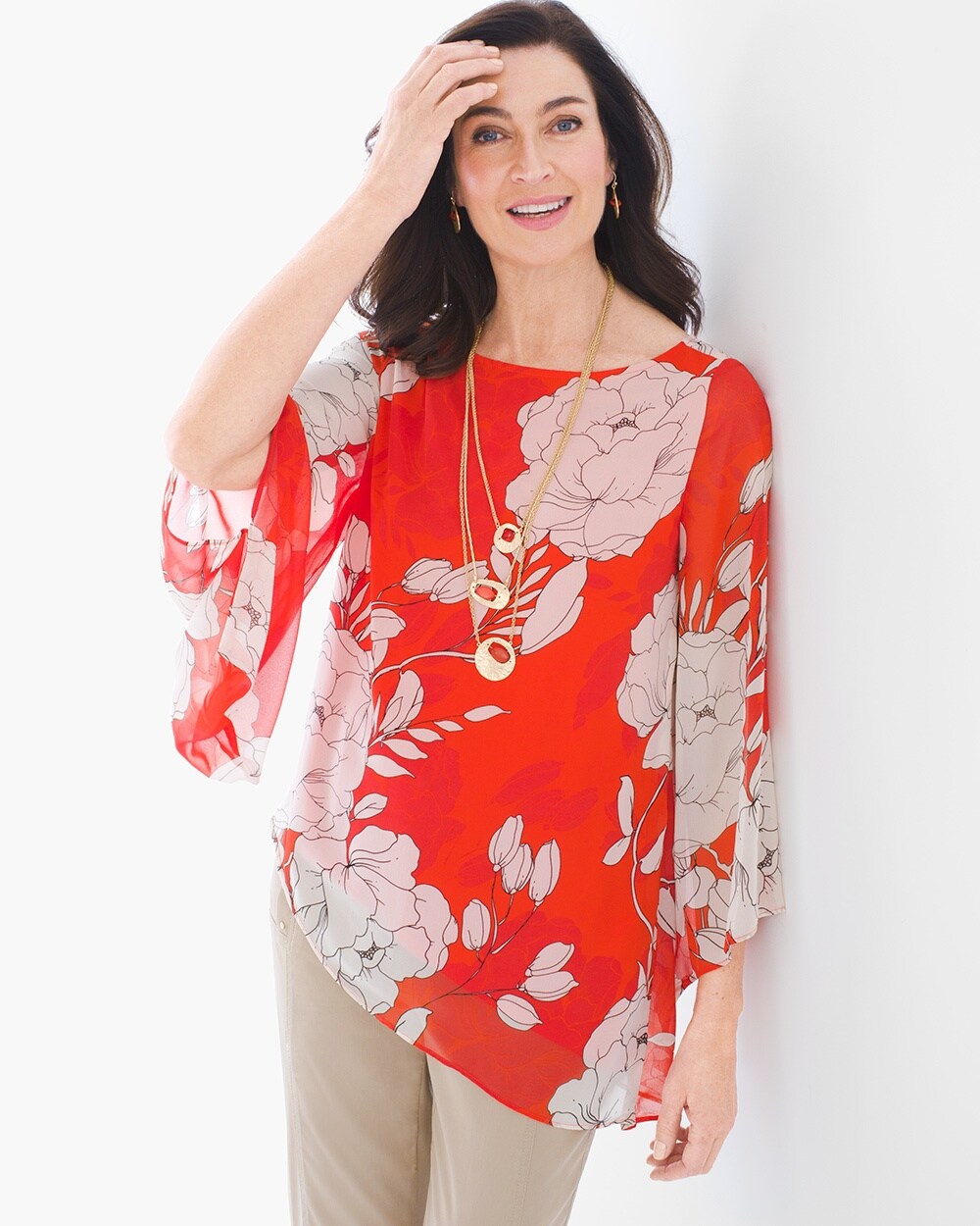 Contemporary Floral Tunic