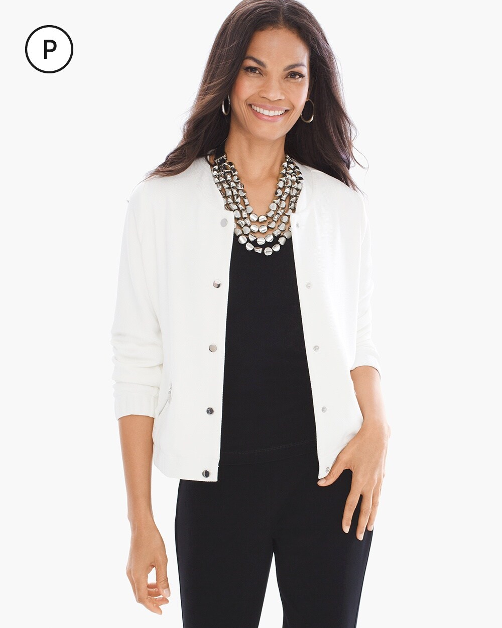 Travelers Collection Petite Bomber Jacket