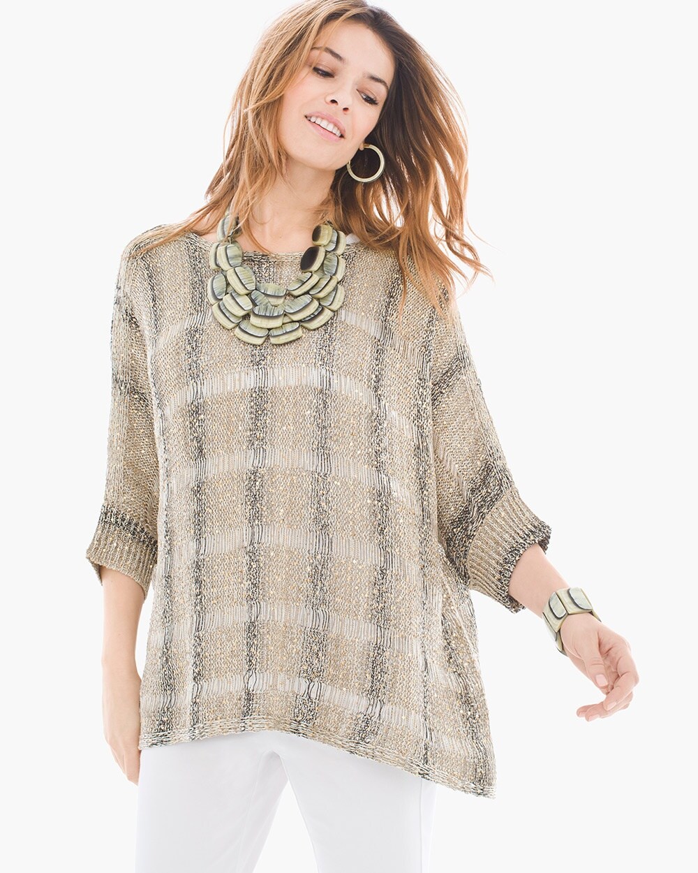 Travelers Collection Sequined Pullover