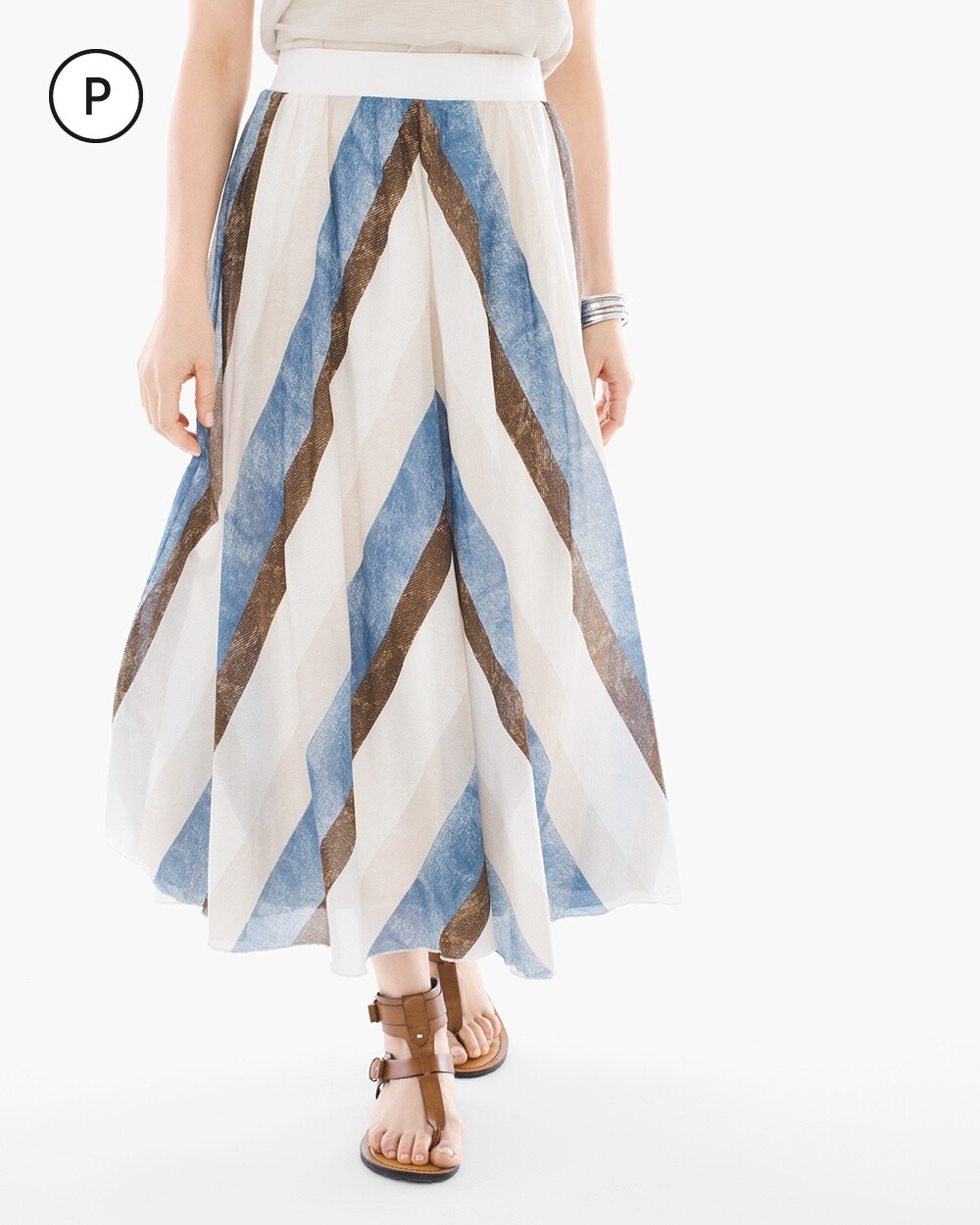 Petite Tribal Stripes Skirt