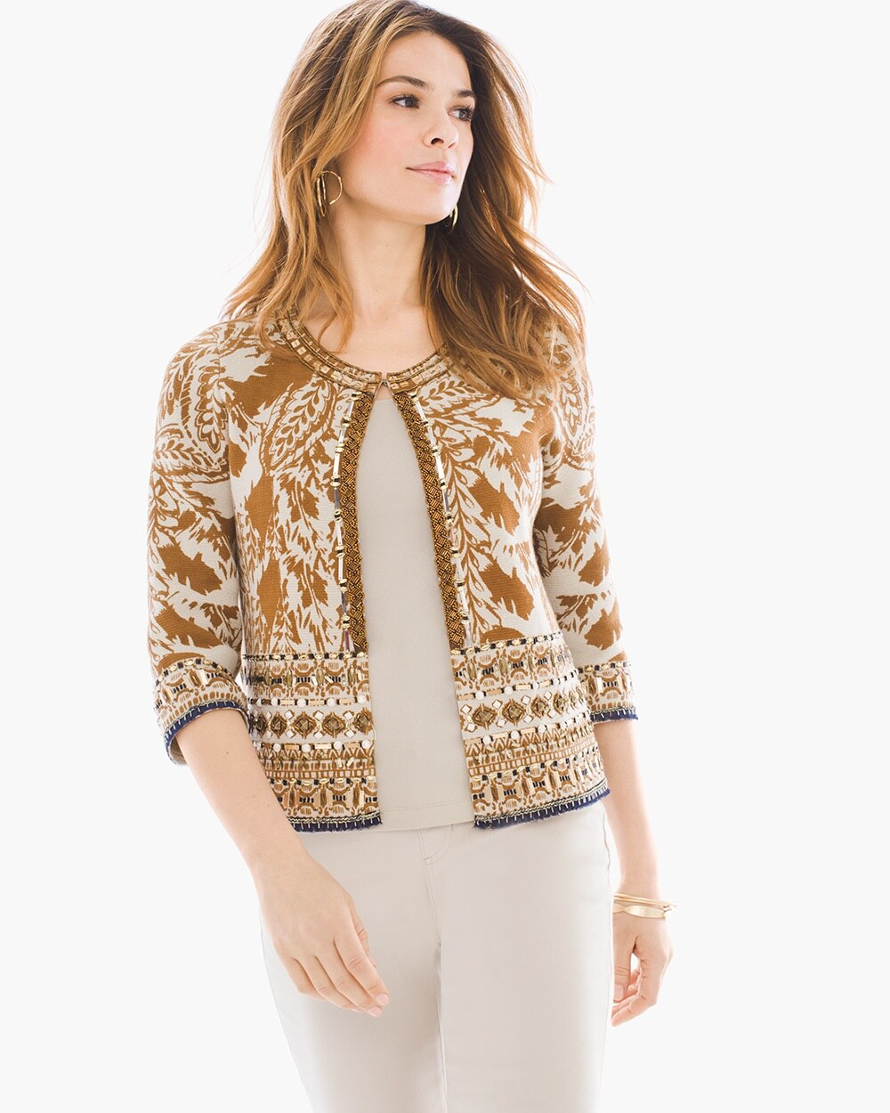 Embellished Pattern Card Cardigan - Chico's