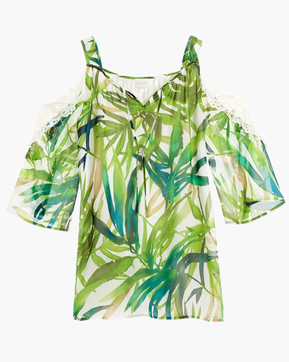 Painted Tropical Cold-Shoulder Top - Chico's