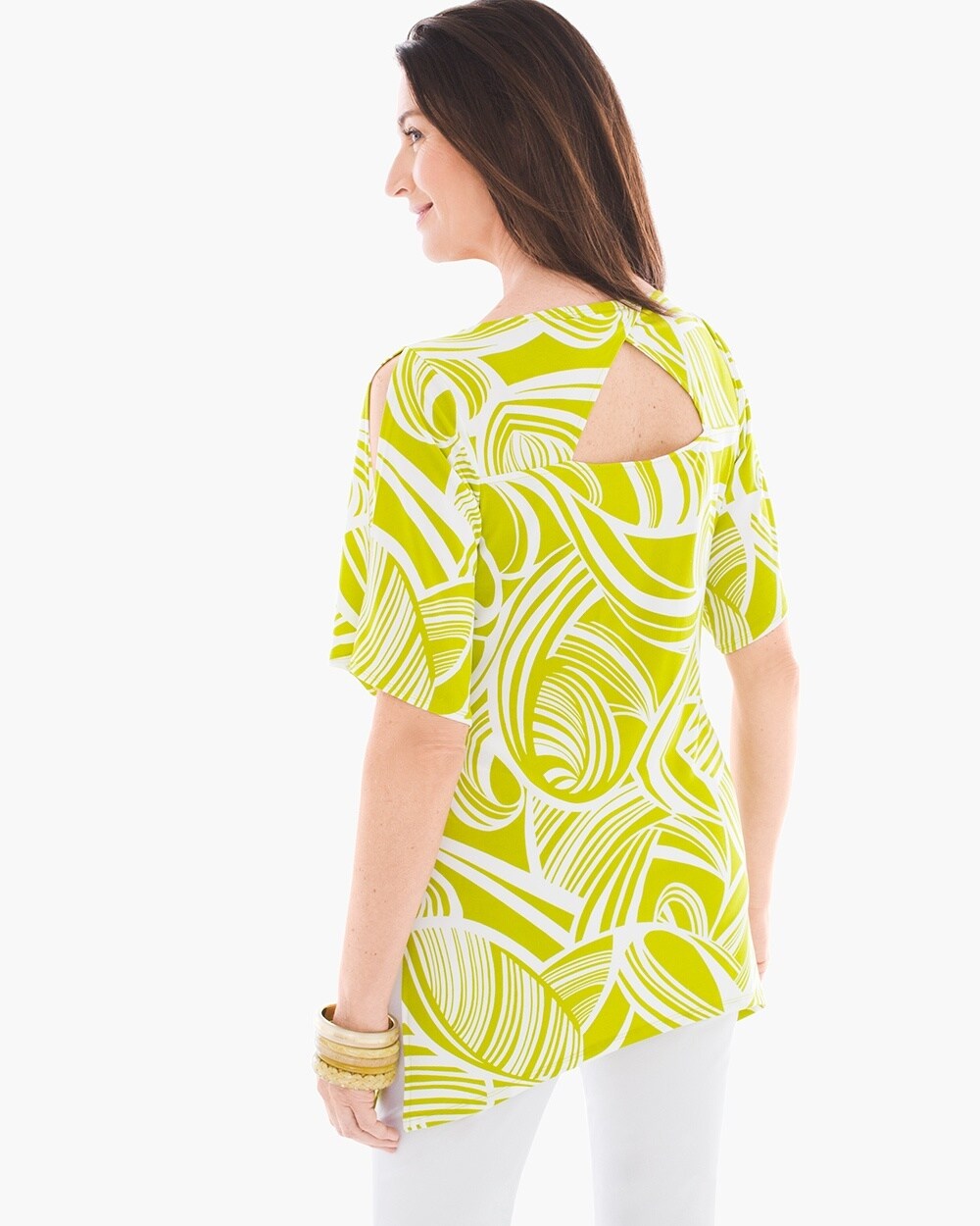 Travelers Collection Easy Swirls Cut-Out Top