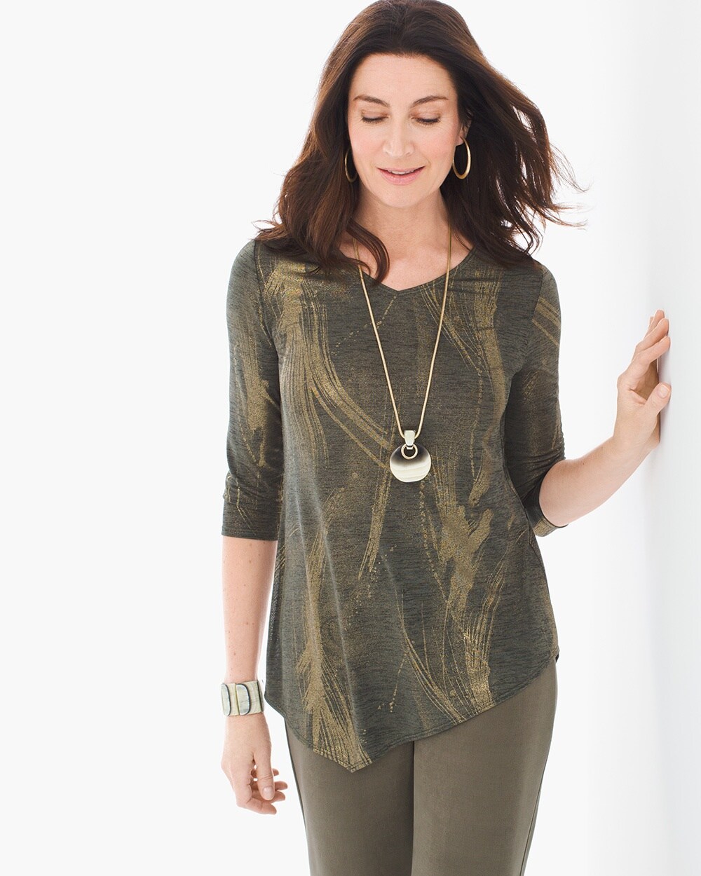 Travelers Collection Foiled Popover Top