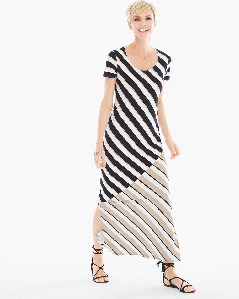 Zenergy Diagonal Stripe Dress