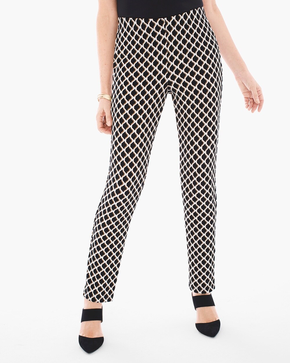 Travelers Classic Slim-Leg Geometric Print Pants