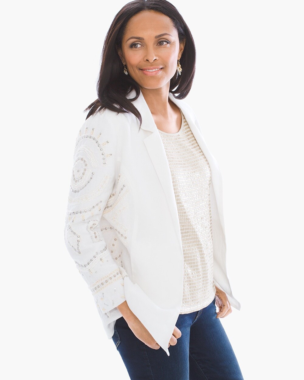 Embellished Linen Jacket