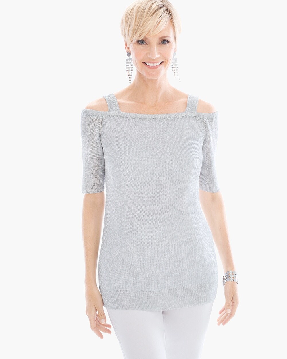 Travelers Collection Cold-Shoulder Top