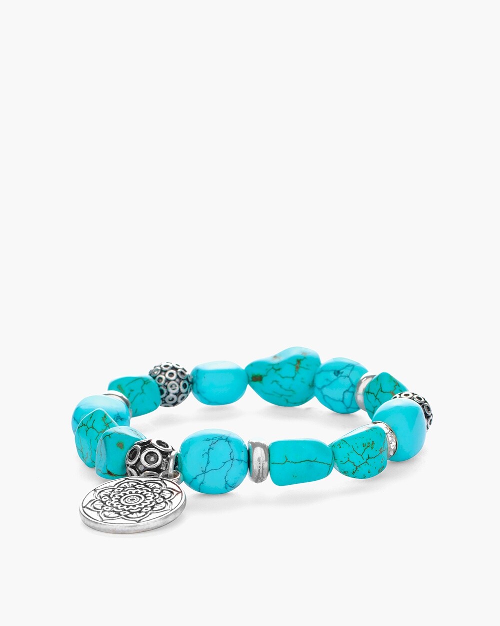 Girlfriend Faux-Turquoise Powerbead Bracelet