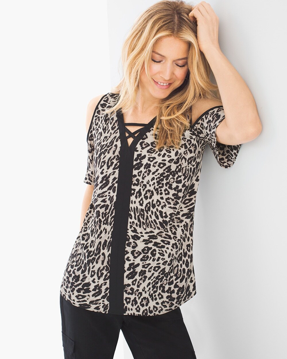 Leopard Lace-Up Tunic