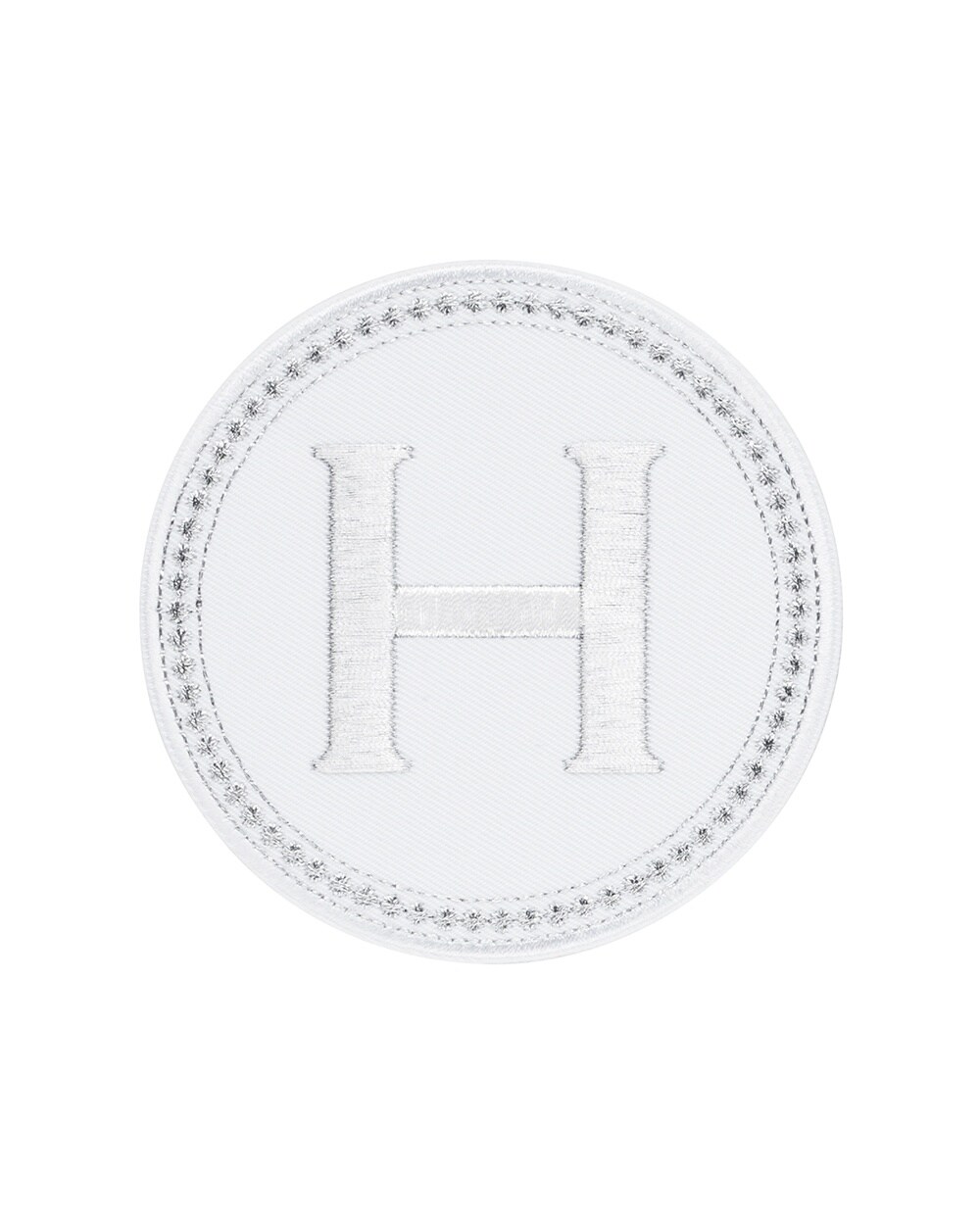 Silver Initial Peel and Stick Letter- H