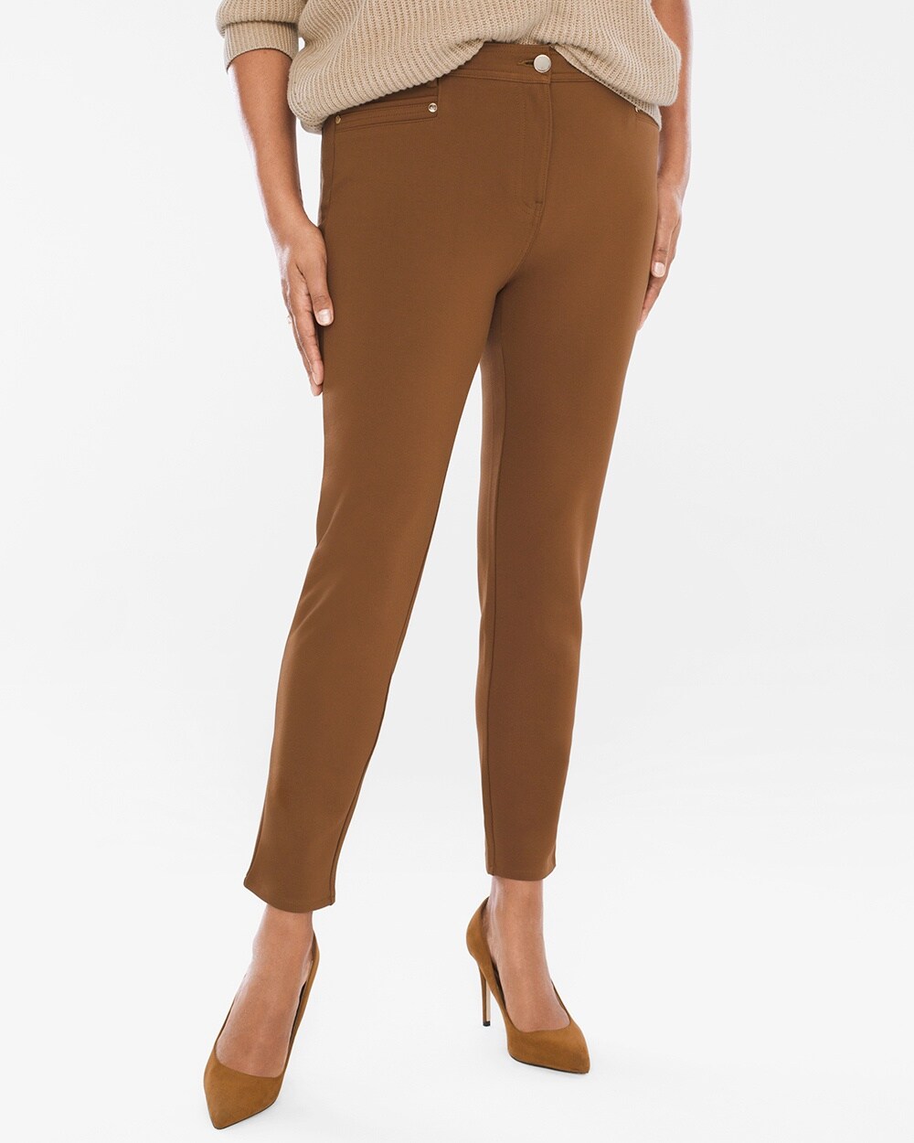 So Slimming Diamond Fit Refined Ponte Ankle Pants